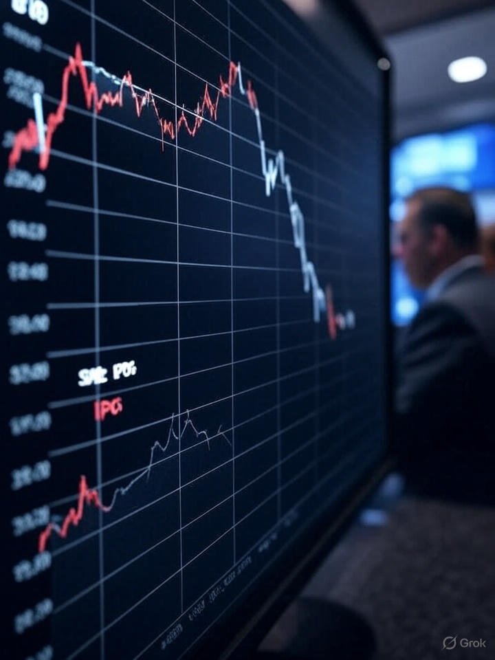 Stock market chart showing how SME IPOs fail to impress in 2025”