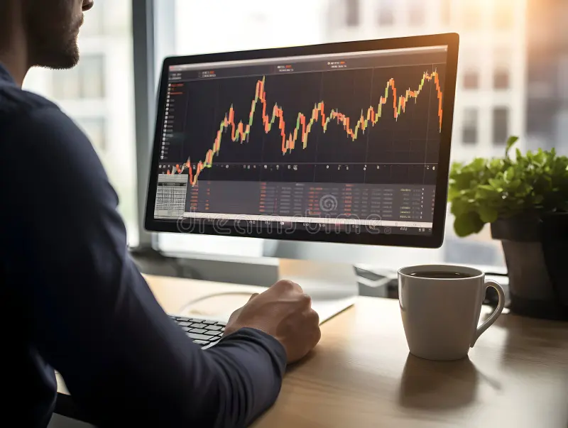 businessman-analyzing-stock-market-data-computer-professional-businessman-suit-sitting-desk-analyzing-359142544 Chartered Financial Analyst evaluating stock charts to guide company investments