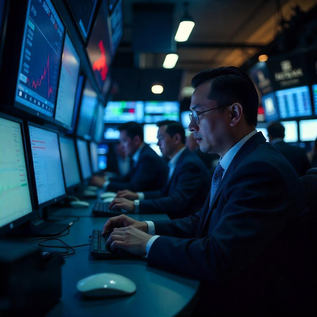 freepik__the-style-is-candid-image-photography-with-natural__67349 Quantitative trader analyzing financial charts and statistical models on a multi-screen setup